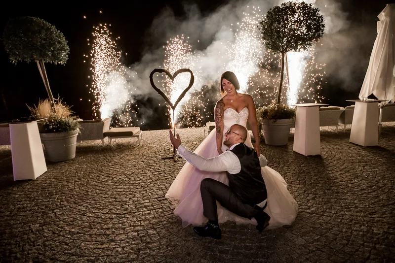 Hochzeit über Hirschhorn am Neckar – Hoher Darsberg im Abendlicht