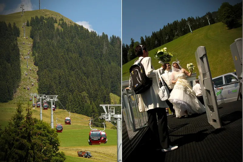 Kitzbühler Alpen Hochzeit – Brautkleid im Bergwind